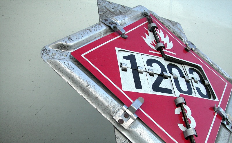 image: hazardous material placard